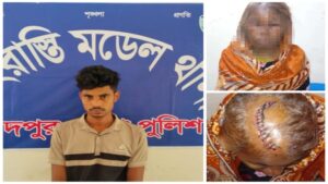 শাহরাস্তিতে টাকার জন্য মায়ের মাথায় জখম, মাদকাসক্ত ছেলে আটক