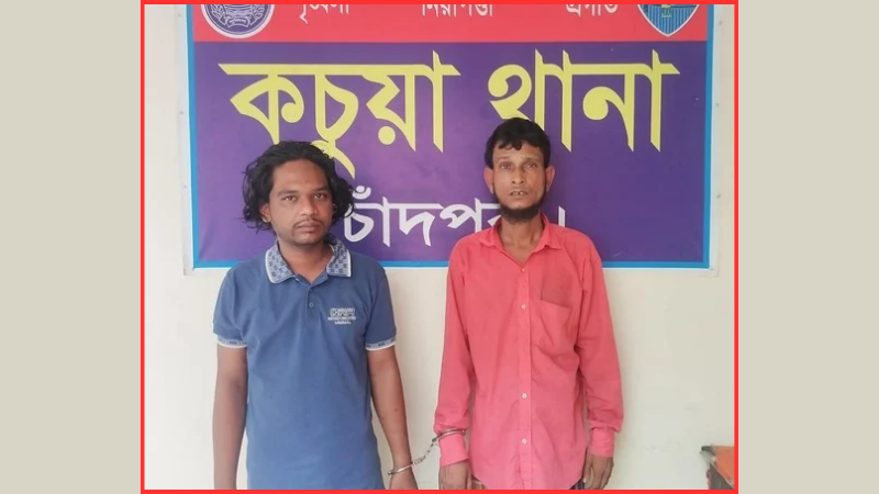 কচুয়া থানা পুলিশের অভিযানে ১০০ গ্রাম গাঁজা ও ০২ পিস ইয়াবাসহ ০২ জন গ্রেফতার