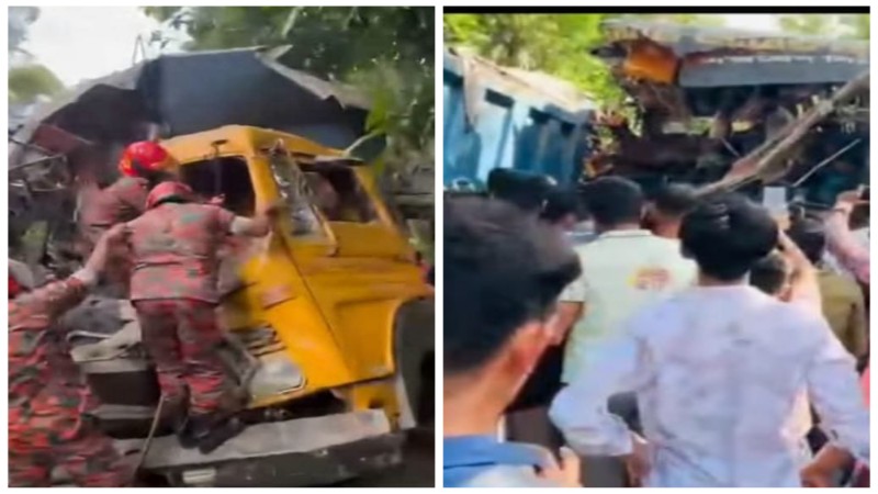 শাহরাস্তিতে বাস-ট্রাক সংঘর্ষে নিহত ৩, আহত ১৫