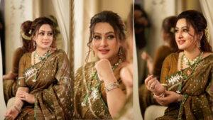 জামদানি শাড়িতে মায়াবী লুক, অপরূপ সৌন্দর্যে মুগ্ধ করলেন চিত্রনায়িকা পূর্ণিমা