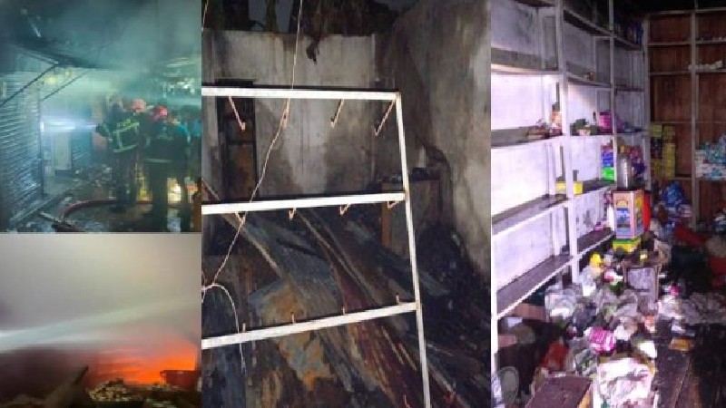 ফরিদগঞ্জের গৃদকালিন্দিয়া বাজারে আগুন, পুড়ল ৪ দোকান